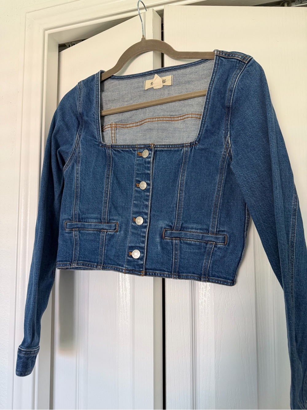 Madewell Denim Long Sleeve Top